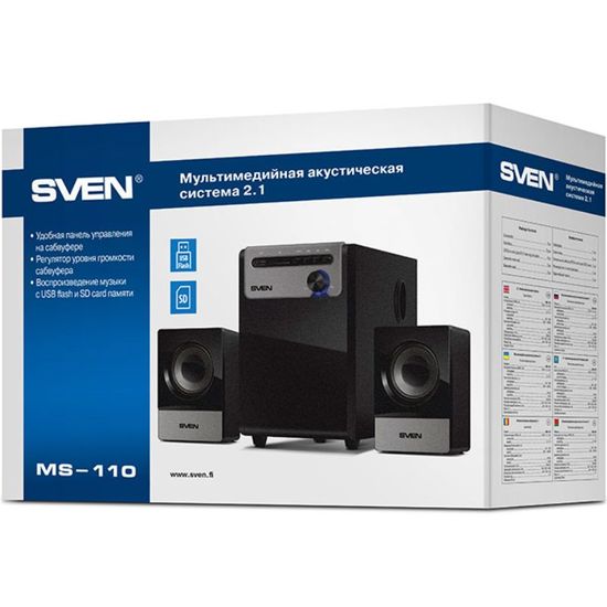 Колонки SVEN MS-110, 2.1 / 5W+2x2.5W RMS, черный, изображение 5