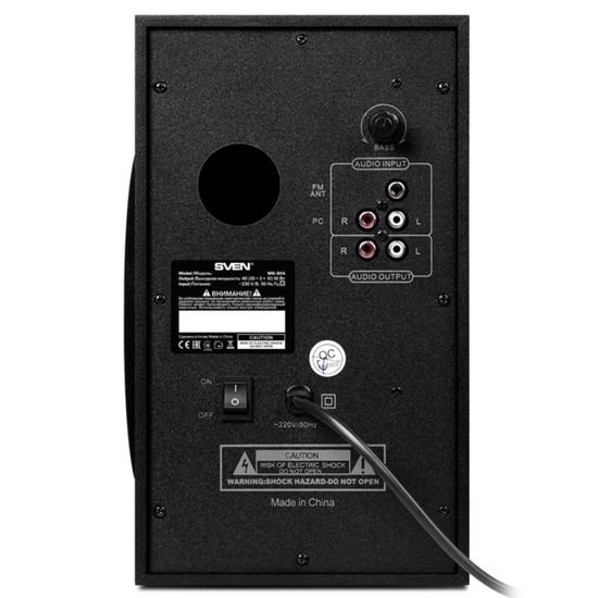 Колонки SVEN MS-304, 2.1 / 20W + 2x10W RMS, черный, изображение 4