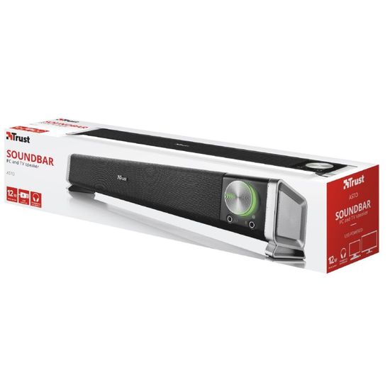 Soundbar TRUST Asto pentru PC si TV, 12W, negru, 2 image