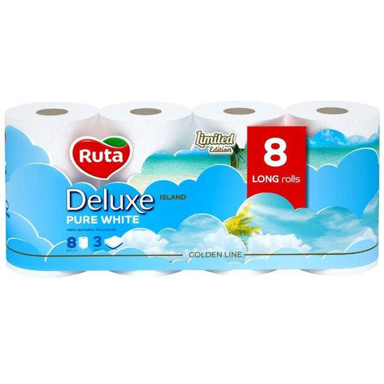Hartie igienica RUTA Pure White Deluxe 3 staturi, 8 role, 2 image