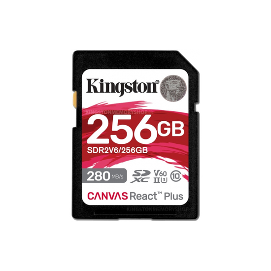 Card de memorie SD KINGSTON Canvas React Plus, Class10, UHS-II, U3, (V60), 256 GB