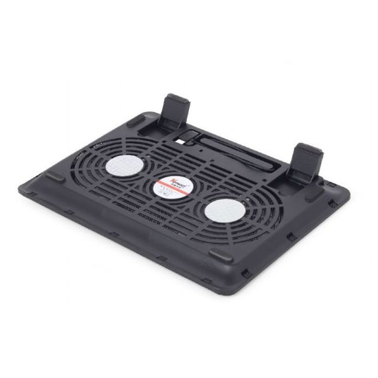 Охлаждающая подставка для ноутбука GEMBIRD NBS-2F15-05, Notebook cooling stand, Black, изображение 3