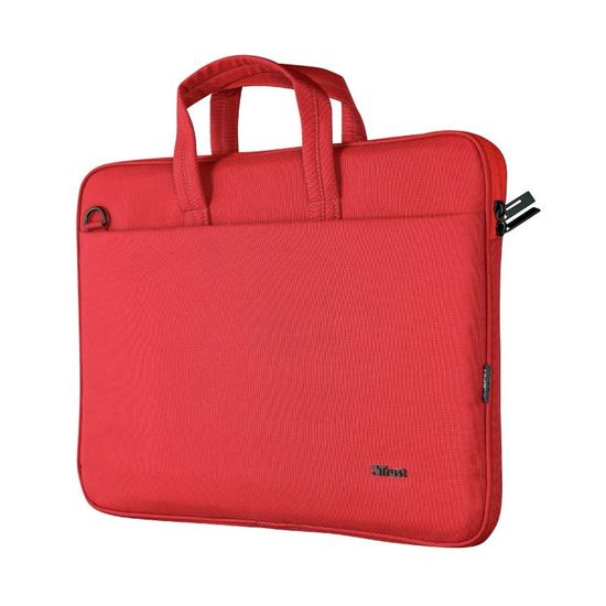 Сумка для ноутбука TRUST NB bag 16" Bologna, Eco-friendly Slim laptop bag for 16" laptops, (410 x 290mm), Red, изображение 2
