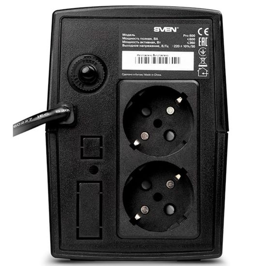Источник бесперебойного питания SVEN Pro 600, AVR, изображение 4