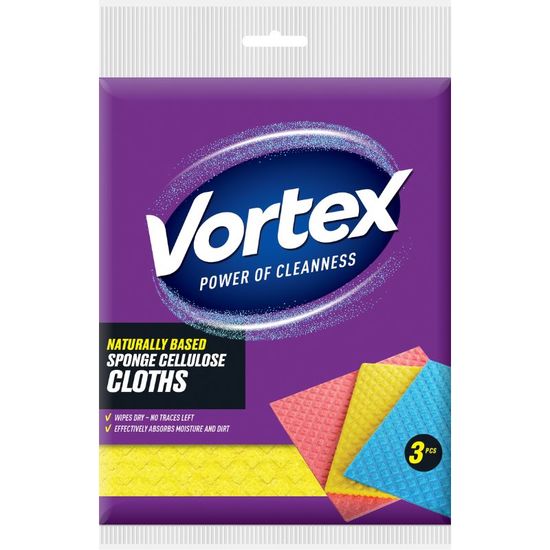 Lavete VORTEX, absorbante, 18 x 18 cm, 3 buc