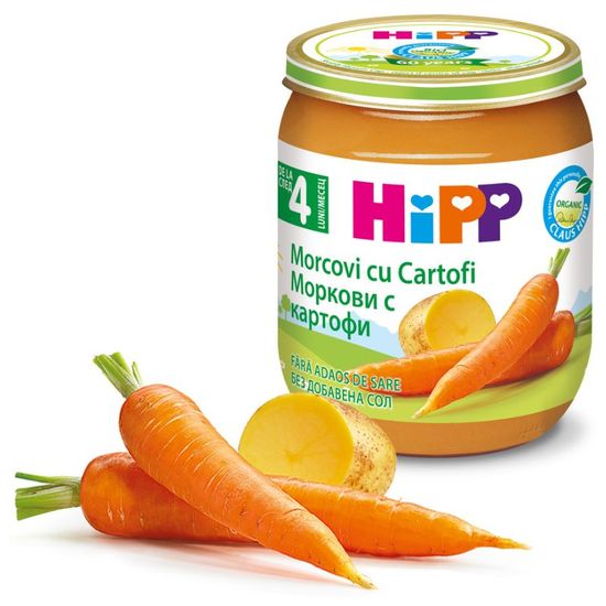 4000 Пюре HIPP Морковь с картофелем, с 4 месяцев, 125 г