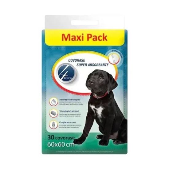 Covorase absorbante 4DOG Maxi, 60x60cm, 30buc, 2 image