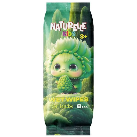 Servetele umede NATURELLE pentru copii, aloe, 8 buc, 4 image