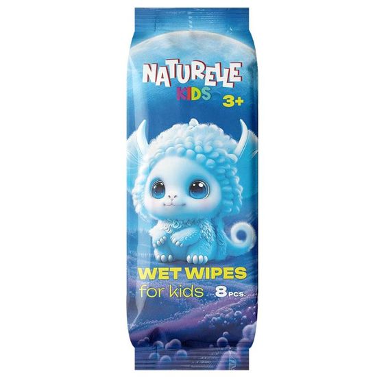 Servetele umede NATURELLE pentru copii, aloe, 8 buc, 6 image