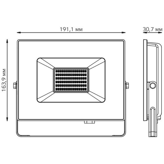 Прожектор LED GAUSS Elementary, зеленый свет, 50W, 3200lm, IP65, черный, 1, 4, изображение 4