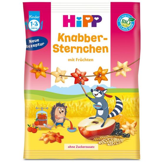 Хрустящие звездочки с фруктами HiPP, 1-3 лет, 30 г, изображение 2