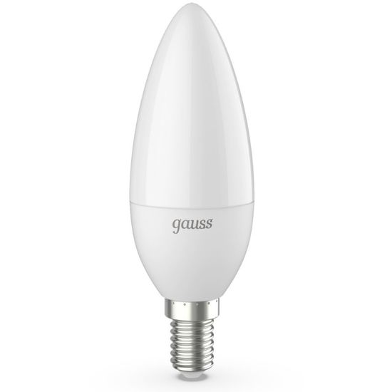 Лампочка GAUSS Black C37 LED 6.5W, E14, 4100K, 550lm, IP20