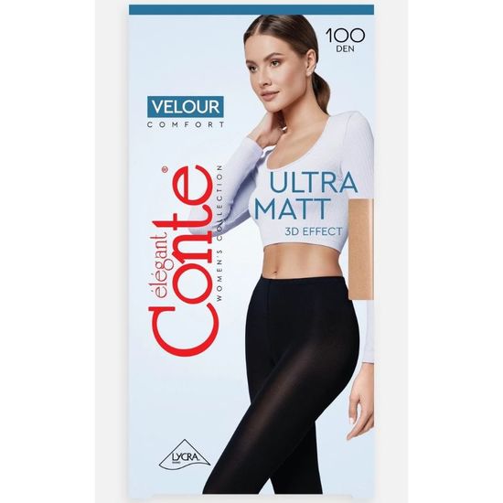 Колготки женские CONTE VELOUR 100, черный, 2