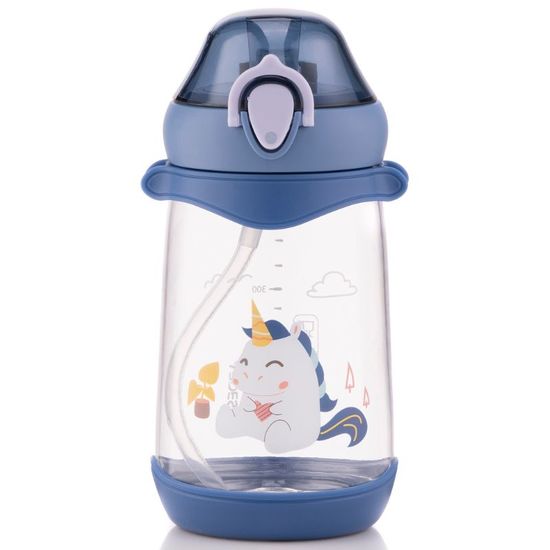 Sticla de apa ARDESTO Unicorn pentru copii, albastru, plastic, 500 ml, 2 image