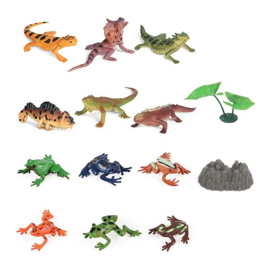 Set cu 14 figurine Wild Animals Reptile, in tub, ZJA325814, 3 image