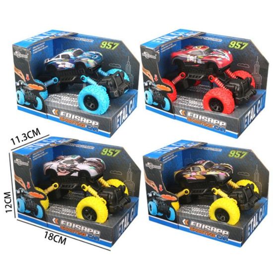 Игрушка машина Crash Racing с большими колесами и пусковой установкой для дисков, металл, ZJA349016, изображение 3