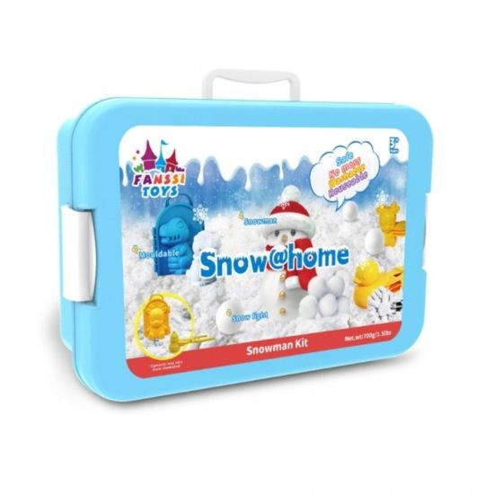 Set de joaca cu zapada artificiala in valiza si accesorii om de zapada, ZJA356608, 700g, 2 image