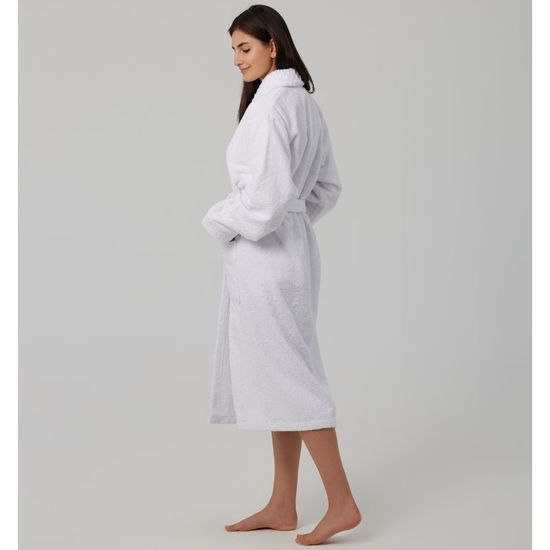 Halat de baie BUMBACEL Hotelier Moher+cutie, Alb, Marime:XL, 3 image