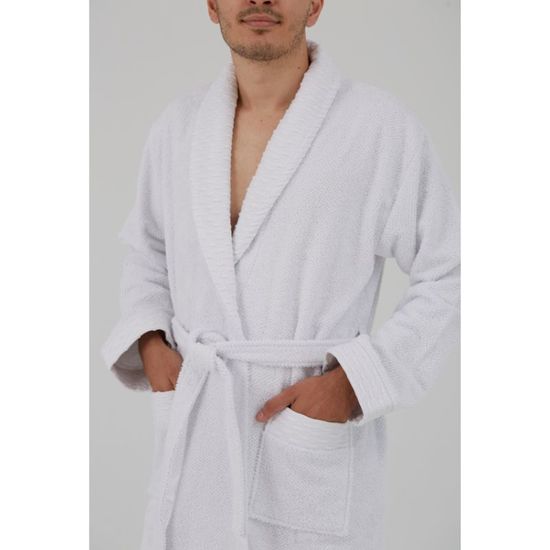 Halat de baie BUMBACEL Hotelier Moher+cutie, Alb, Marime:XL, 9 image