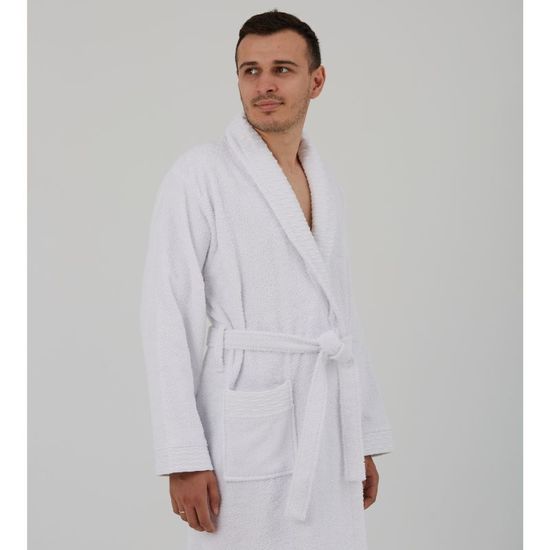 Halat de baie BUMBACEL Hotelier Moher+cutie, Alb, Marime:XL, 7 image