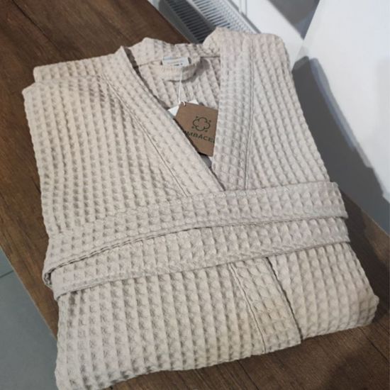 Halat de baie BUMBACEL Hotelier Gofrat, Bej, Marime:XL