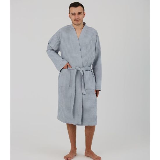 Halat de baie BUMBACEL Hotelier Gofrat, Gri Inchis, Marime:XXXL
