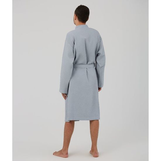Halat de baie BUMBACEL Hotelier Gofrat, Gri Inchis, Marime:XXXL, 5 image