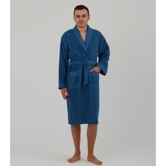 Банный халат BUMBACEL Hotelier Moher+cutie, Темно-синий, Размер:XXXL