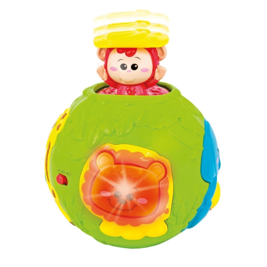 Игрушка мяч джунгли WINFUN, интерактивная, со звуками и светом, изображение 2
