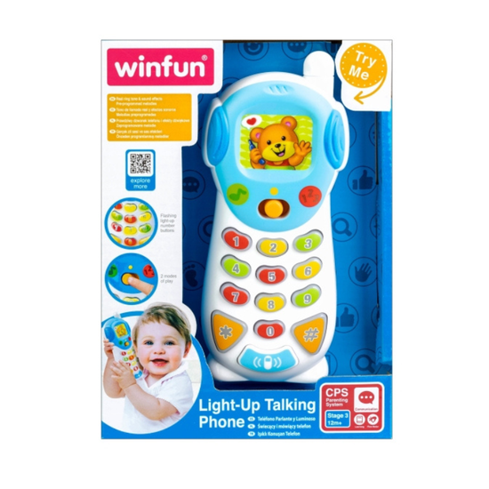 Говорящий телефон WINFUN, со звуками и светом, английский язык, изображение 3