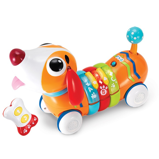 Jucarie catelus-curcubeu cu RC WINFUN, interactiva, cu sunete si lumini, 2 image