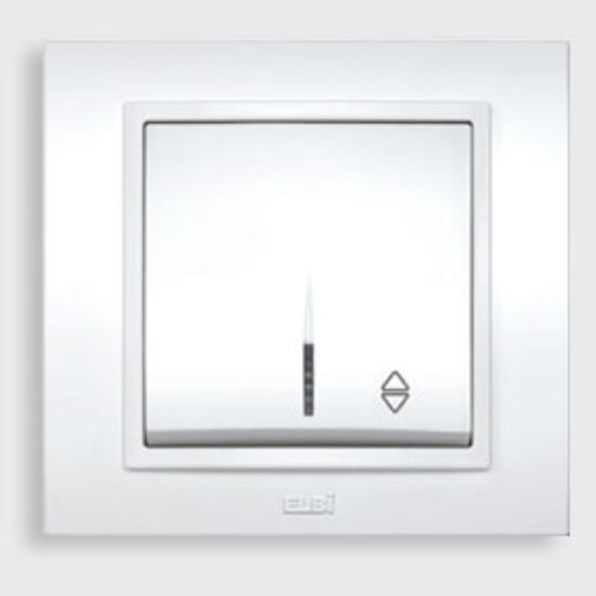 Intrerupator EL-BI ZENA 500-015600-210 cu LED ST, alb, 1/10/60