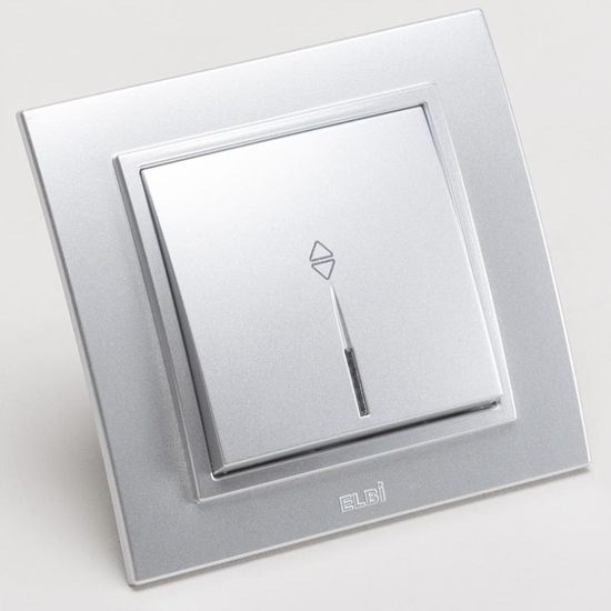 Intrerupator EL-BI ZENA 609-011000-210 cu LED ST, argintiu, 1/12/120