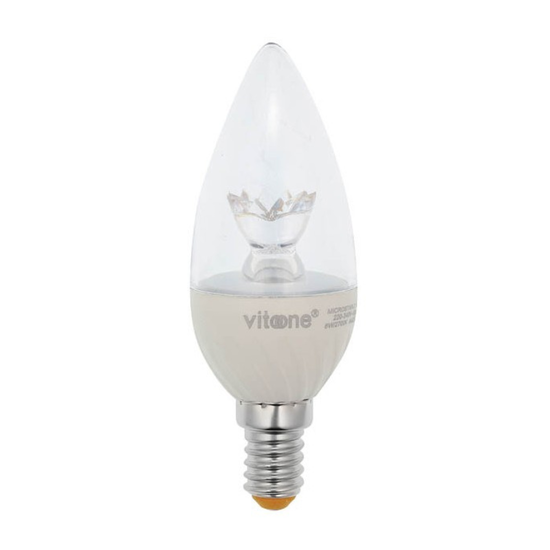 Лампа VITOONE MICROSTAR-2/6Вт/SMD/E14/6400K/CLR/C37/DIM