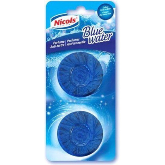 Освежитель для туалета NICOLS WC Blue Water, таблетки, 2 x 50 г