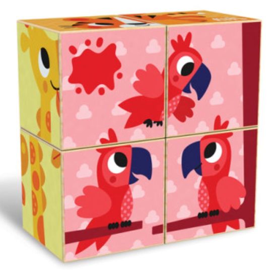 Деревянные кубики пазлы KIDS HITS Zoo, KH20/023, изображение 5
