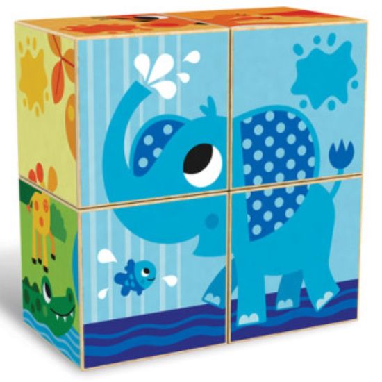 Деревянные кубики пазлы KIDS HITS Zoo, KH20/023, изображение 6