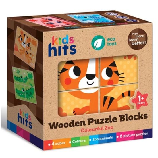 Деревянные кубики пазлы KIDS HITS Zoo, KH20/023, изображение 2