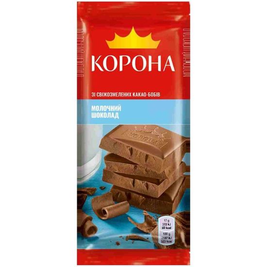 Сiocolata lapte KORONA fara adaos, 85 g, 2 image