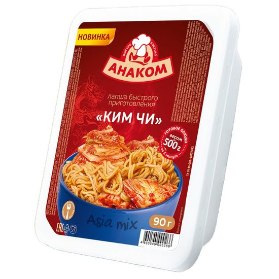 Лапша АНАКОМ Asia Mix cо Вкусом Ким Чи, 90 г