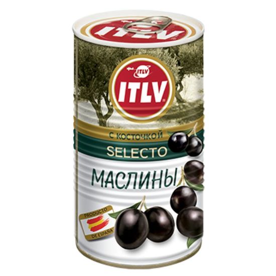 Masline negre ITLV сu sambure, 370 ml