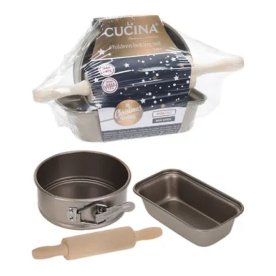 Набор детских кондитерских инструментов Cucina, 2 формы+скалка, изображение 2