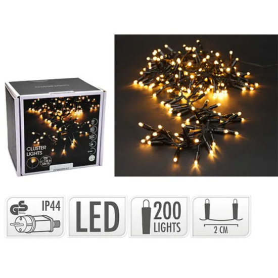 Luminite de Craciun "Dense" 200 LED, extra alb cald, fara bloc, 4 m, 2 image