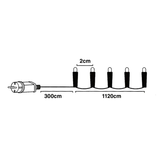 Огни новогодние "Ветка" 560 LED, белый, 8 режимов+таймер, 11 м, изображение 2