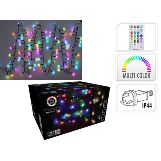 Luminite de Craciun "Sarpe" 396 LED RGBW, cu schimbare de culoare, 8 regimuri, telecomanda, 13 m