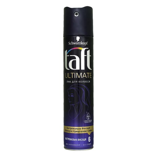 Лак для волос TAFT ULTIMATE, сильная фиксация 6, спрей, 225 мл