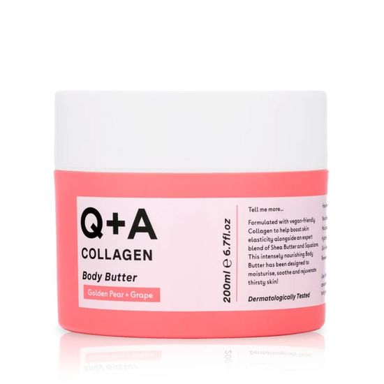 Увлажняющий баттер Q+A Collagen Body Butter, с коллагеном, 200 мл, изображение 2