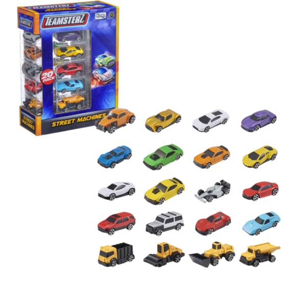Набор TEAMSTERZ Street Machines Die-Cast, 20 машинок
