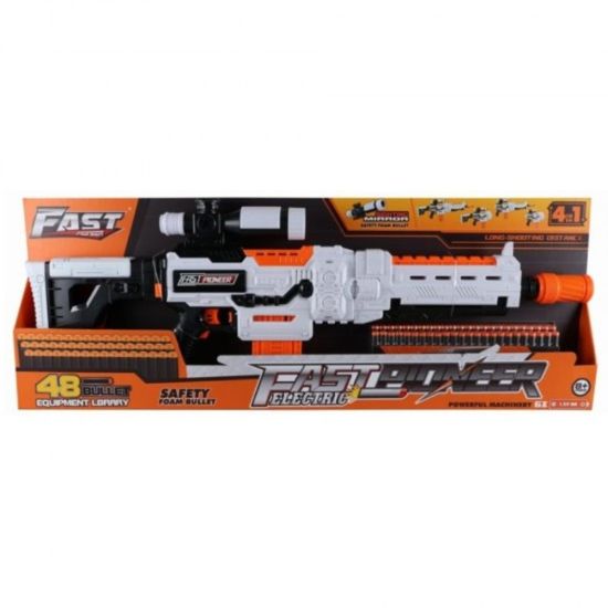 Винтовка с игрушечным прицелом FAST PIONEER BIG536, электрический, 48 снарядов, изображение 2