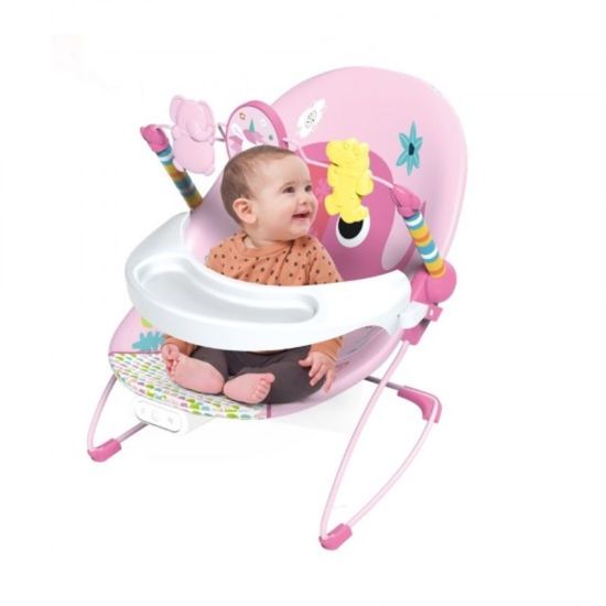 Balansoar Elefant 2in1 YAYA DUCK BABYLOVE 3689-3, roz, ZJA347345, 3 image